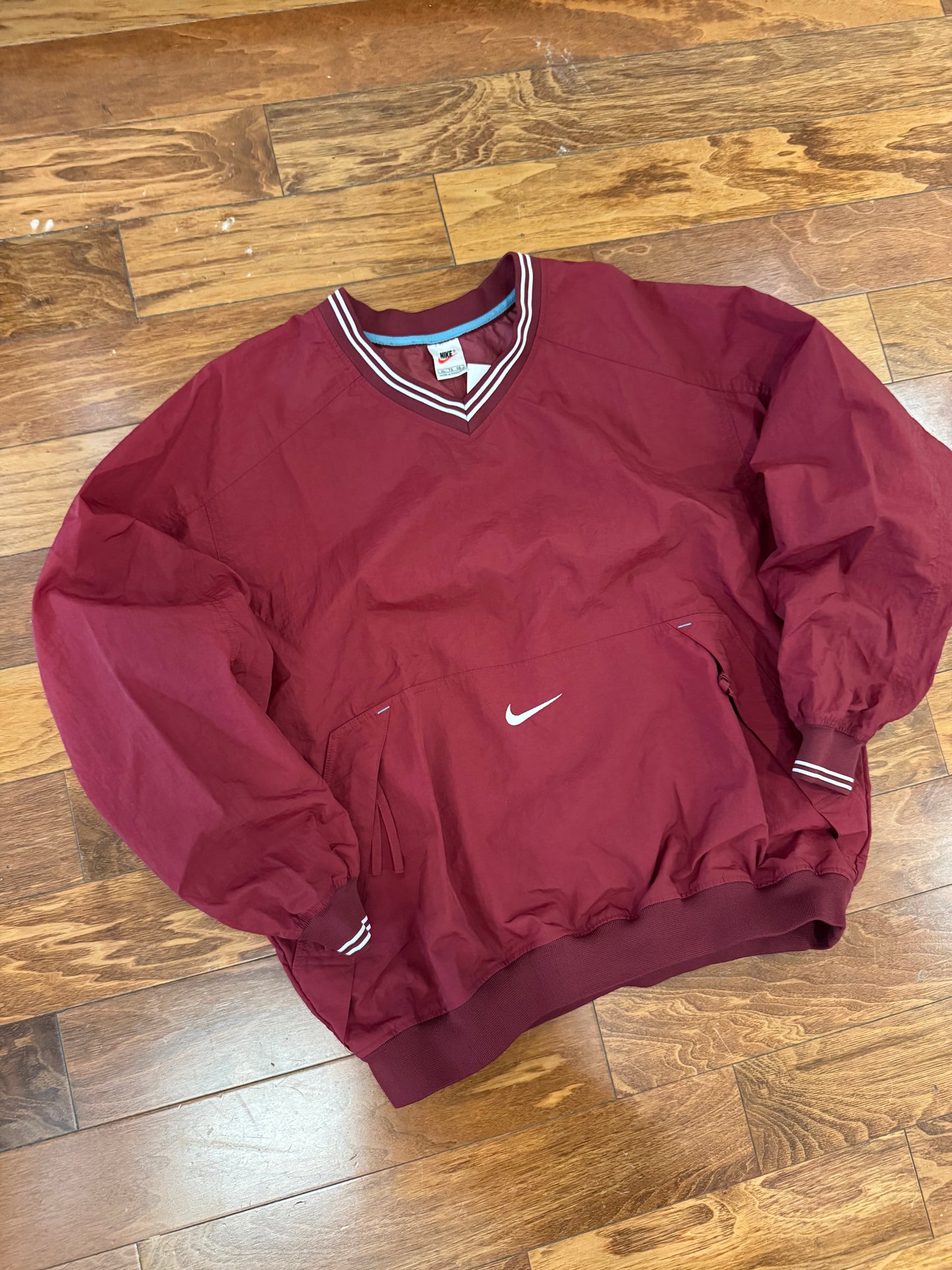 90s Nike Burgundy Pullover Windbreaker (XL)
