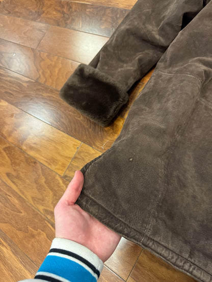 00s St. Johns Bay Fur Suede Vintage Jacket (L)