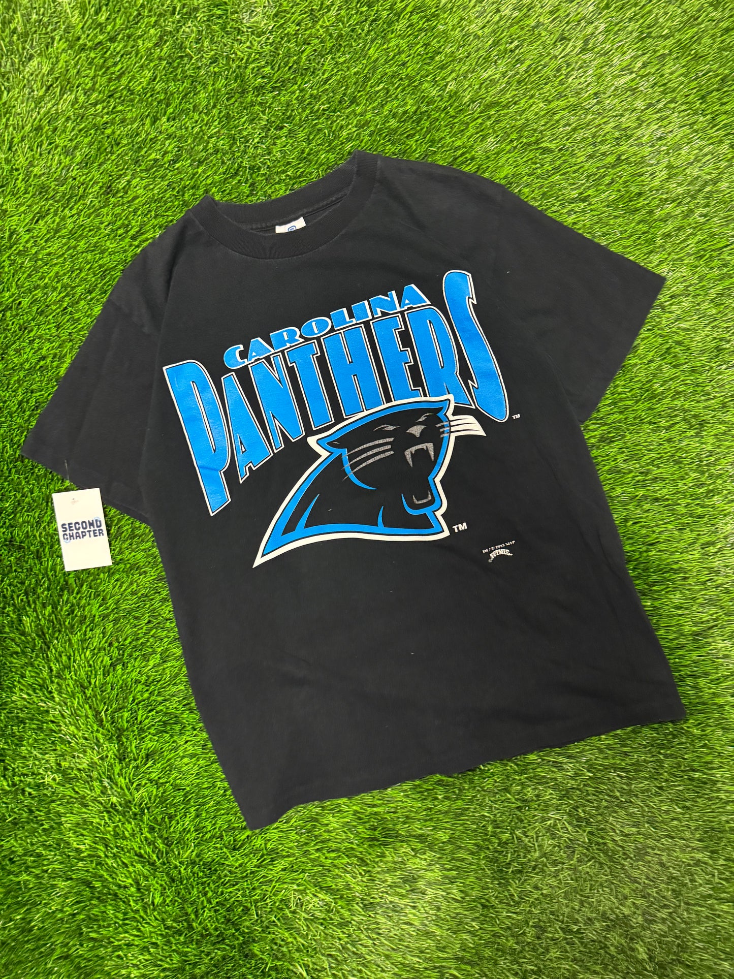 1993 Carolina Panthers Spell Out Vintage Tee (L)