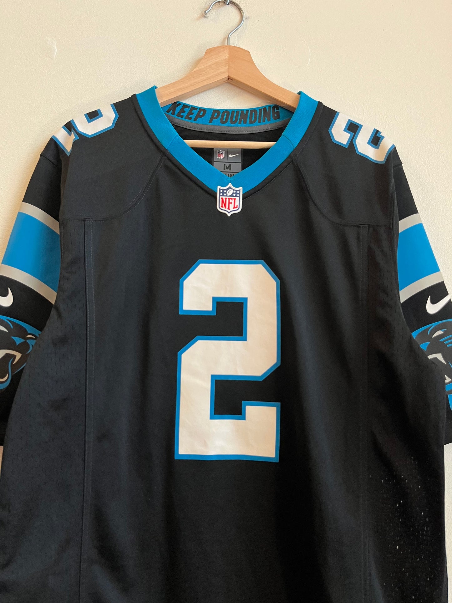 2021 Carolina Panthers DJ Moore Nike Home Jersey (M)