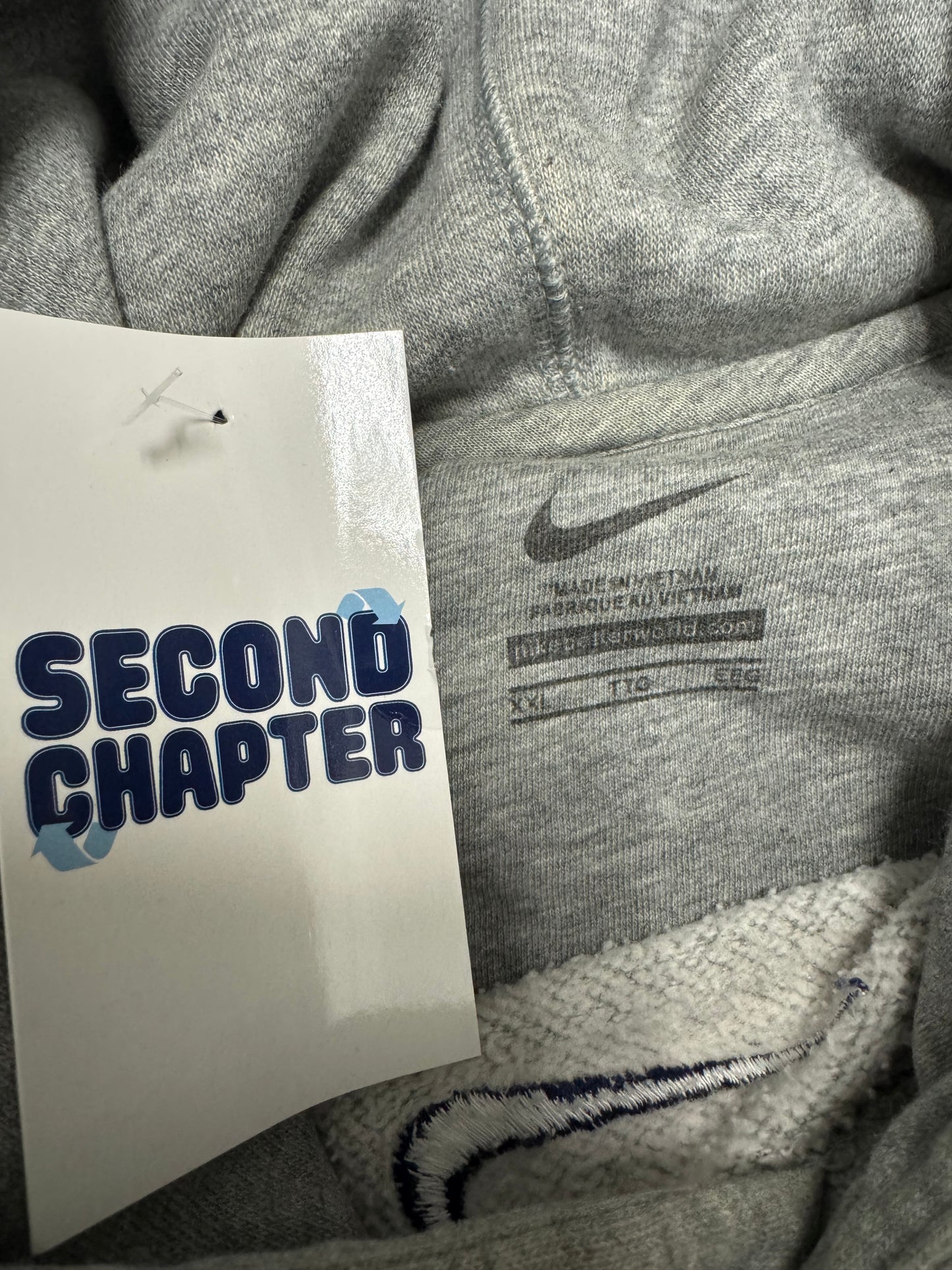 00s University of North Carolina (UNC) Vintage Nike Center Swoosh Hoodie (XXL)