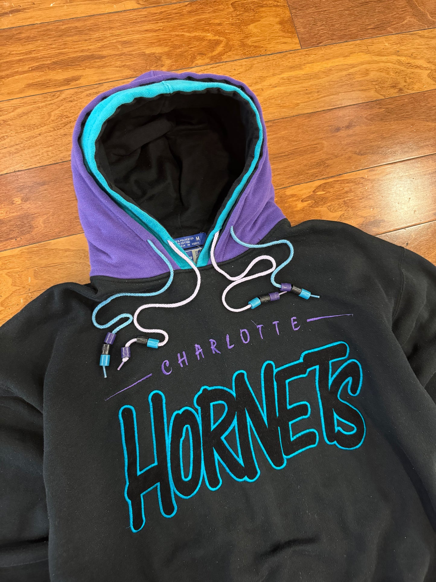 90s Charlotte Hornets Starter Double Hooded Hoodie (M)