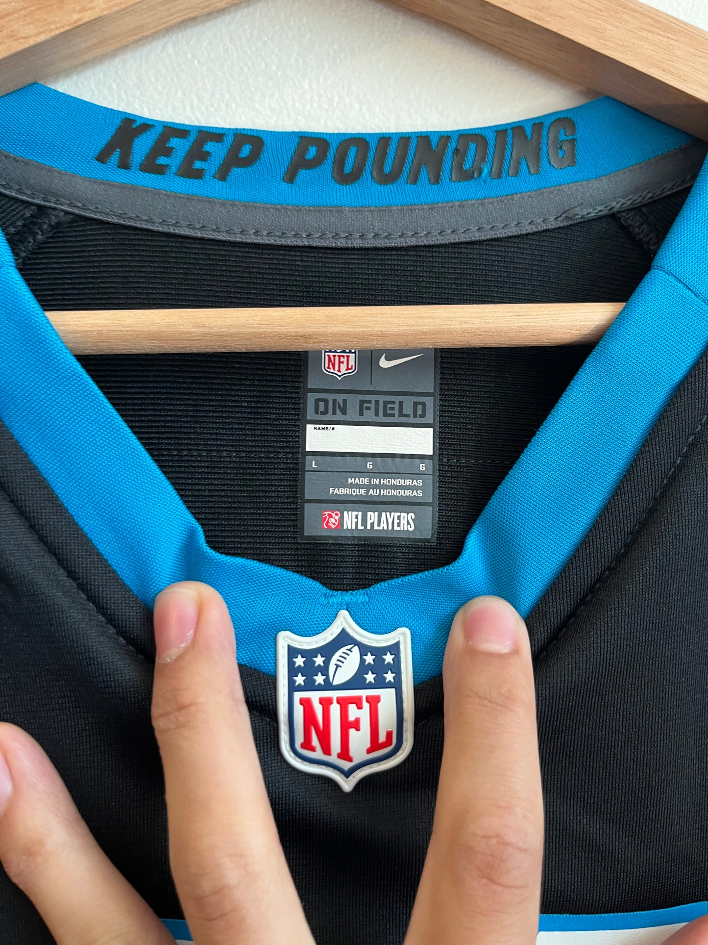 00s Carolina Panthers Sam Darnold Home Jersey (Women’s L)