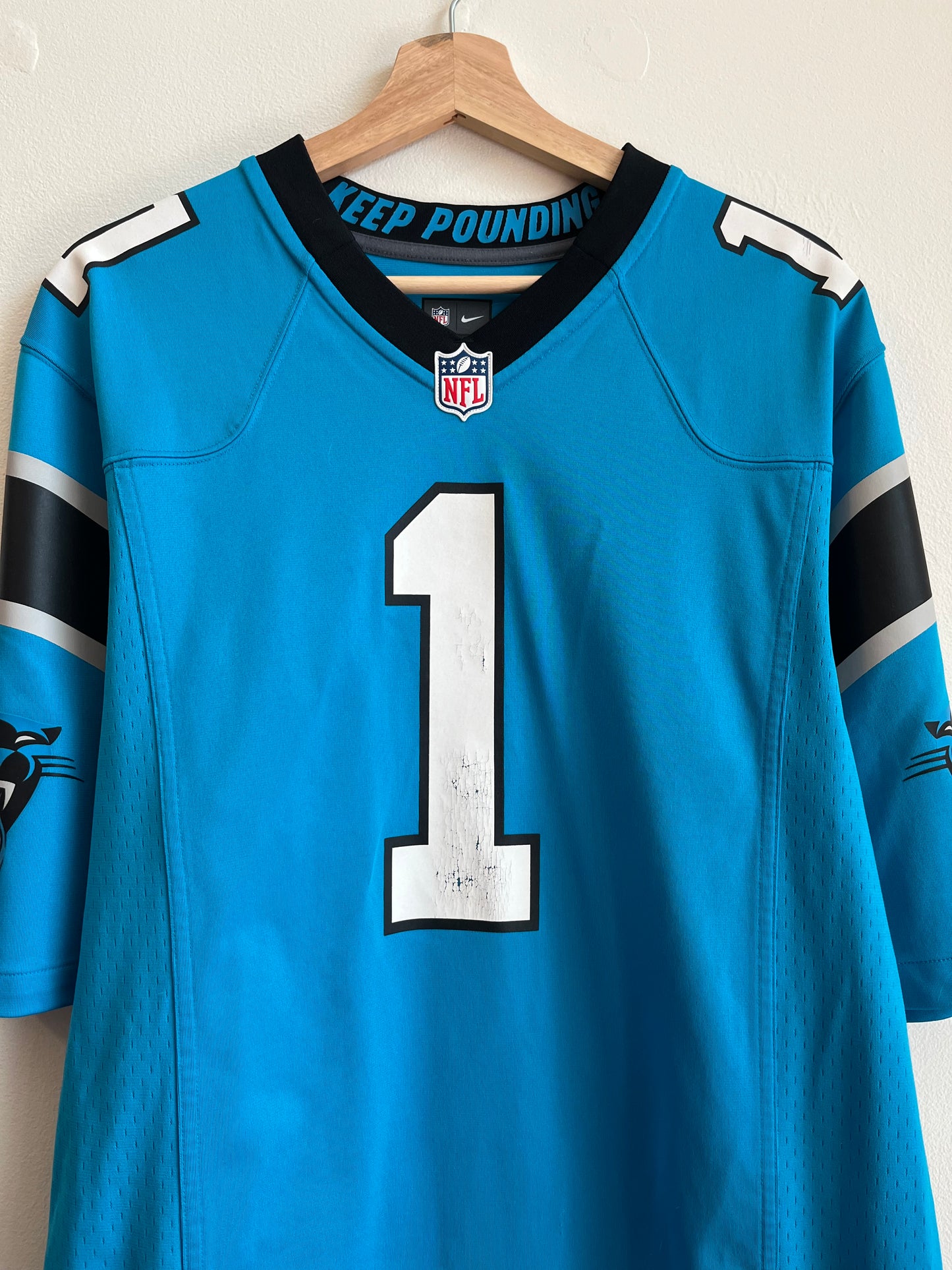 2012 Carolina Panthers Cam Newton Blue Jersey (M)