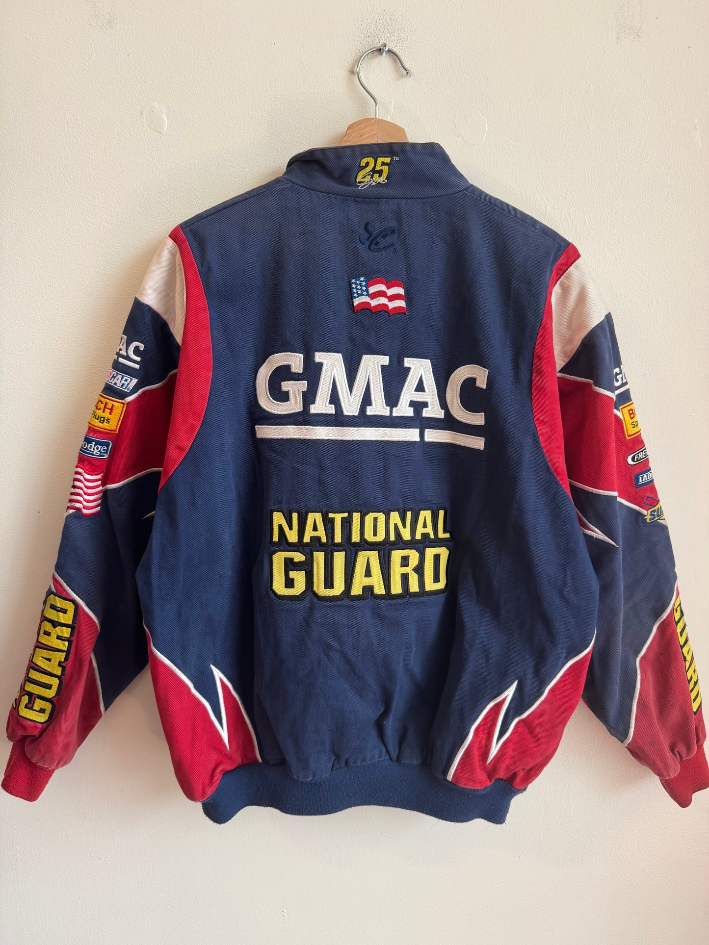 00s Dale Earnhardt National Guard Faded Nascar Racing Jacket (M)