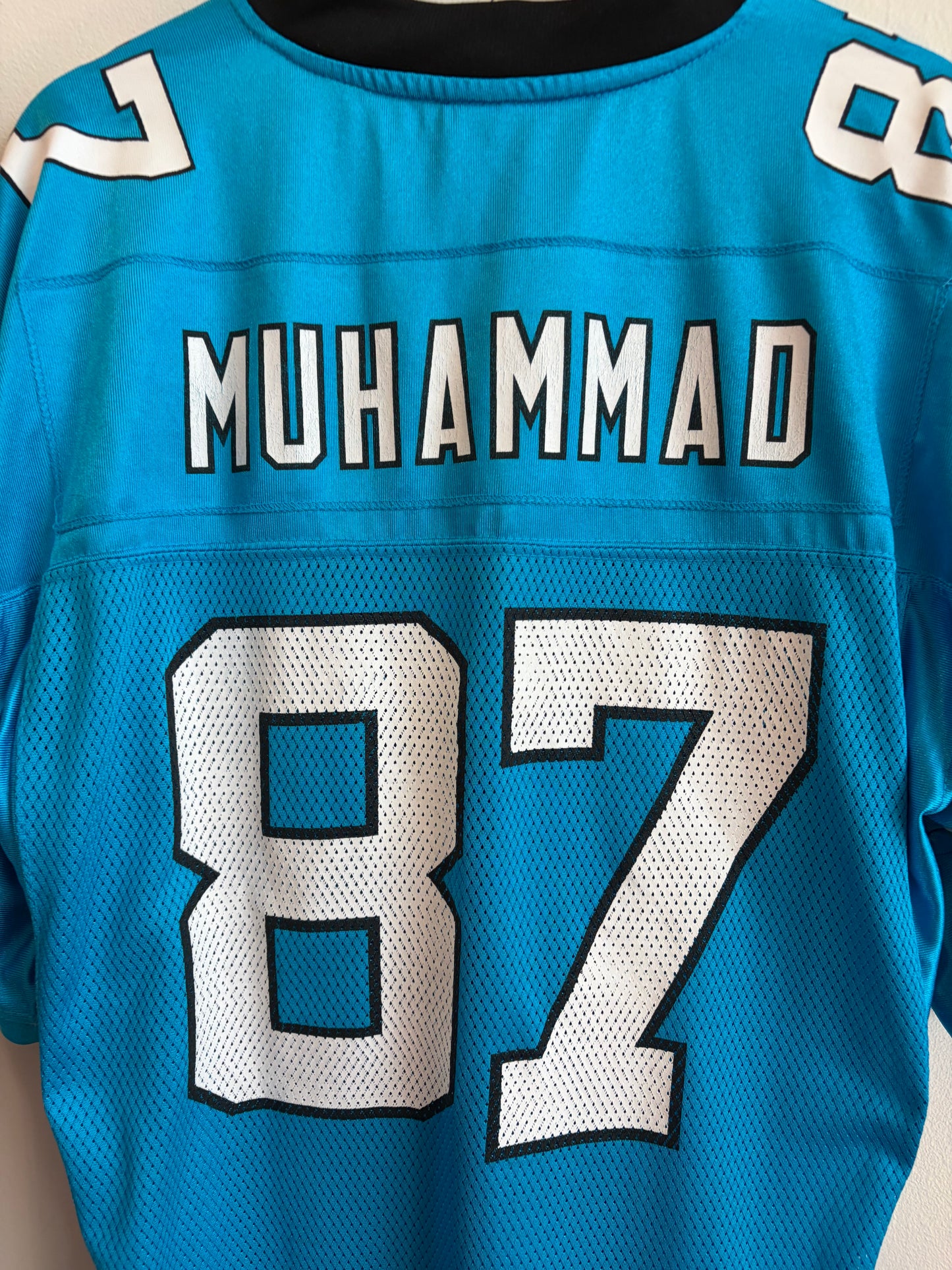 00s Carolina Panthers Muhsin Muhammed Blue Reebok Jersey (M)