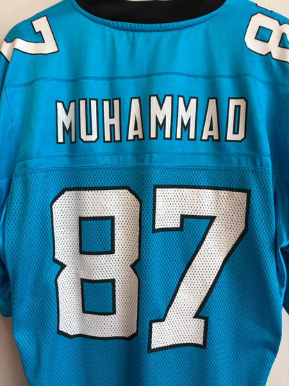 00s Carolina Panthers Muhsin Muhammed Blue Reebok Jersey (M)