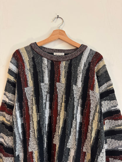 90s Protege Multi-Color Striped Sweater (L)