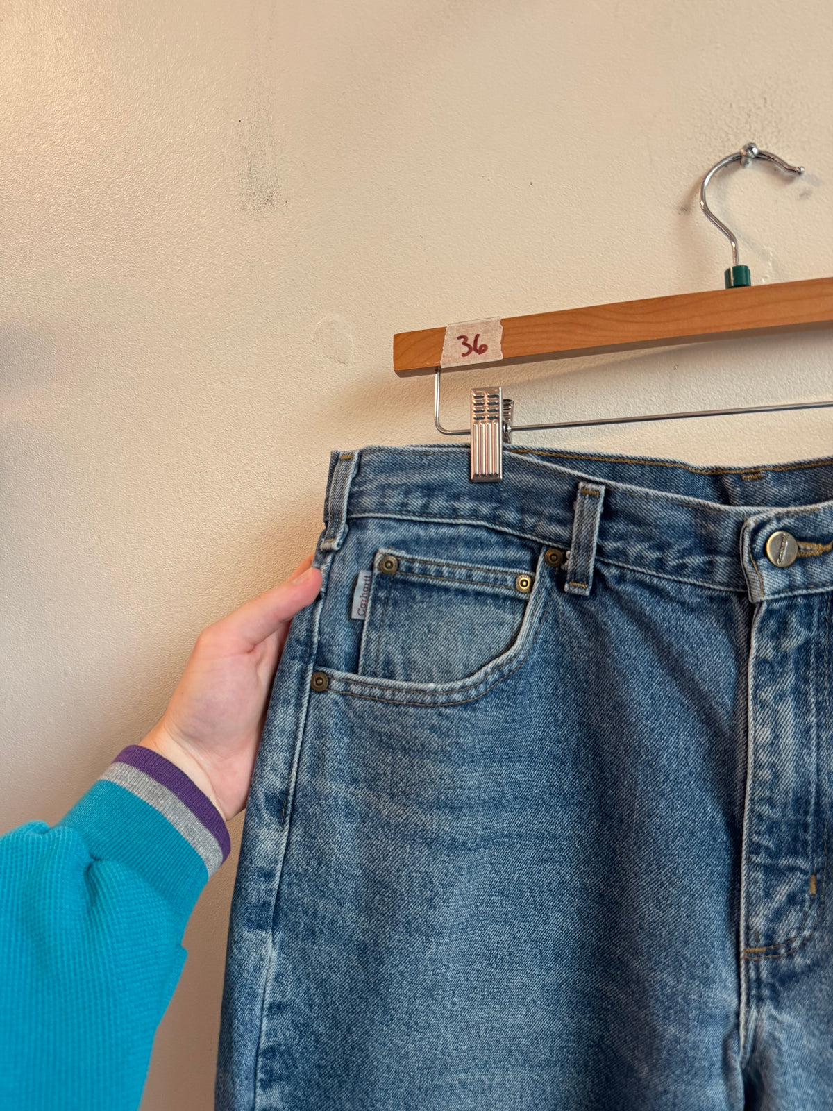 2007 Carhartt Faded Blue Shorts (36)