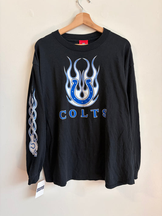 2000s Indianapolis Colts Flames Long Sleeve Shirt (XL)