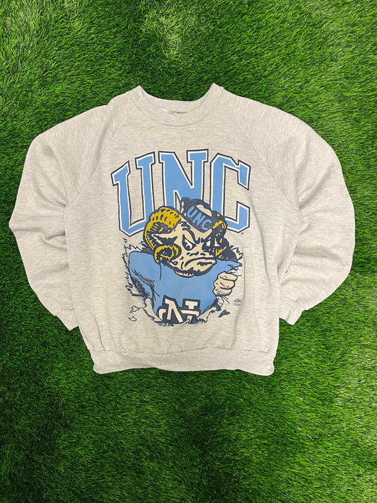 1985 University of North Carolina (UNC) Big Logo Mascot Vintage Crewneck (M)