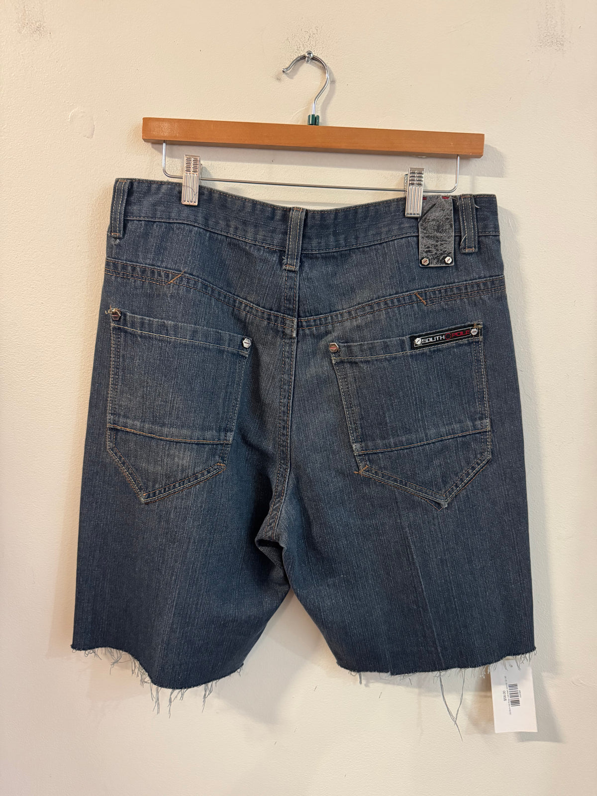 00s South Pole Baggy Dark Wash Shorts (34)