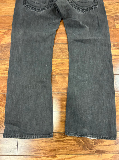 00s True Religion Ricky Super T Black Bootcut Jeans (40 x 34)