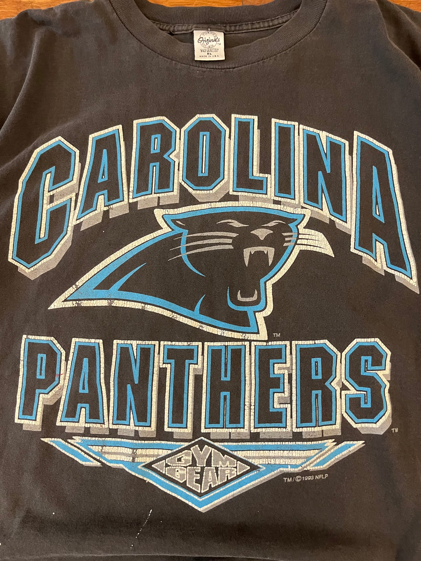 1993 Carolina Panthers Gym Gear Faded Tee (XL)