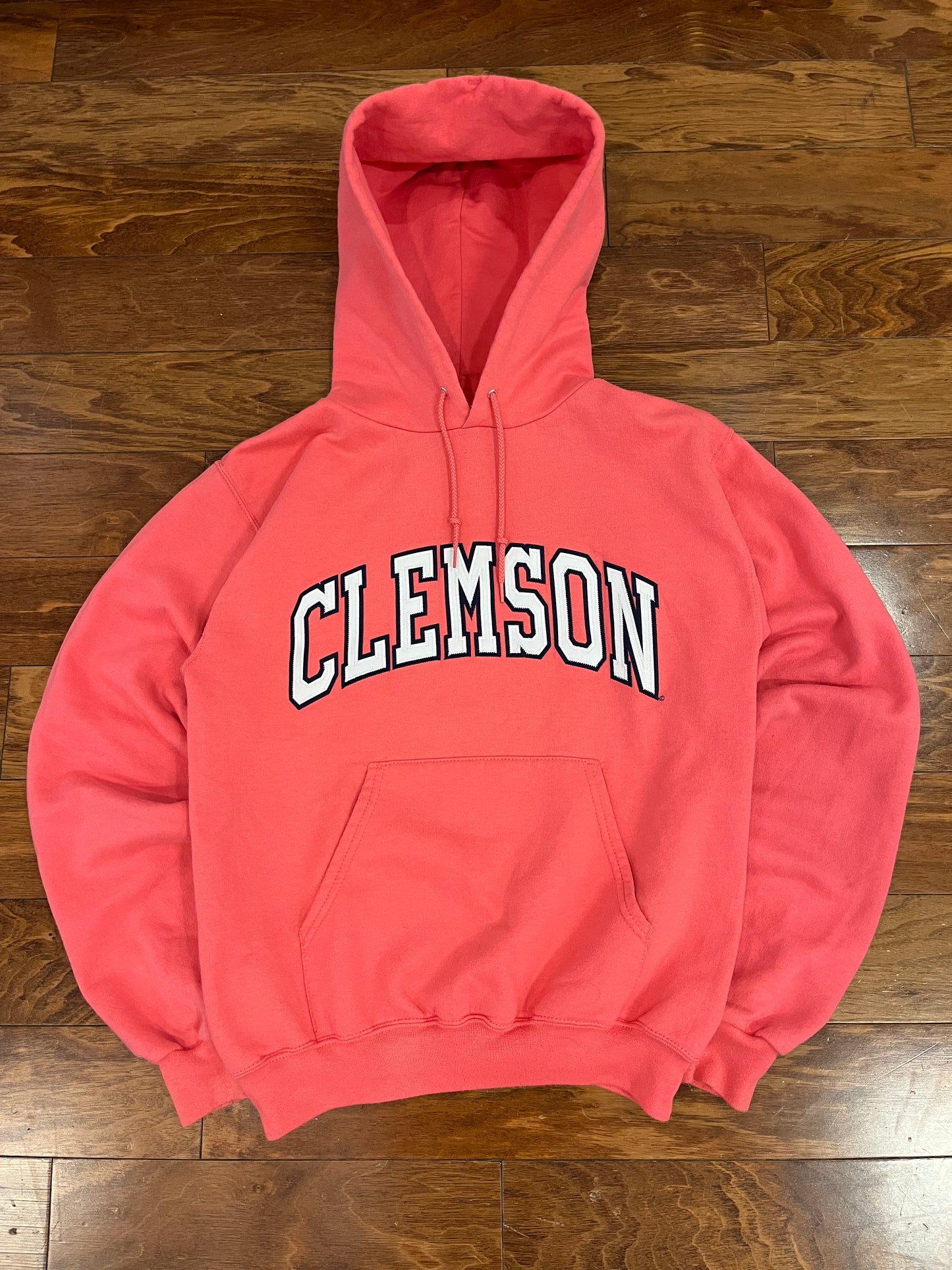 00s Clemson Spell Out Pink Hoodie (S)