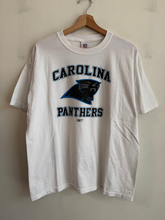 00s Carolina Panthers White Reebok Tee (L)