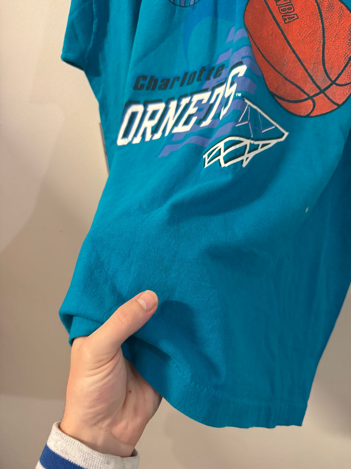 90s Charlotte Hornets Teal Artex Tee (XL)
