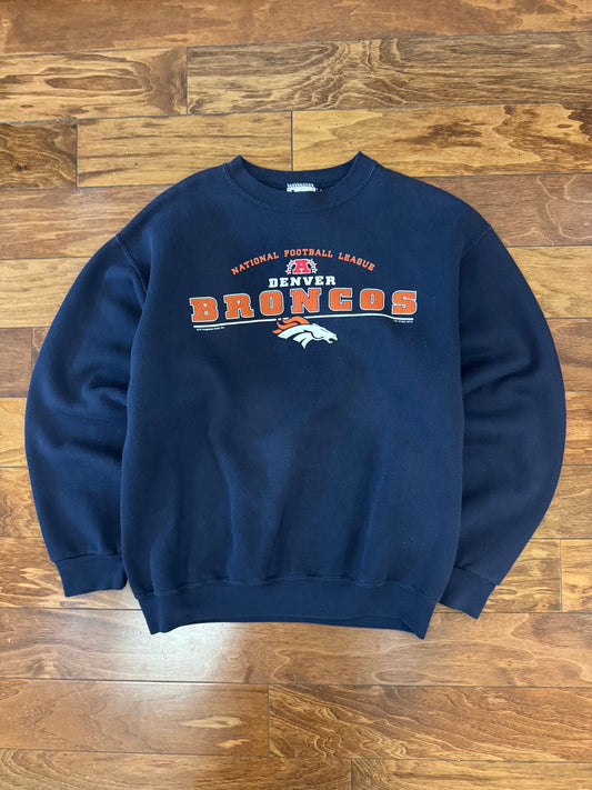2001 Denver Broncos AFC Champs Vintage Crewneck (M)