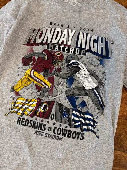 2014 Washington Redskins vs Dallas Cowboys Monday Night Matchup Tee (M)