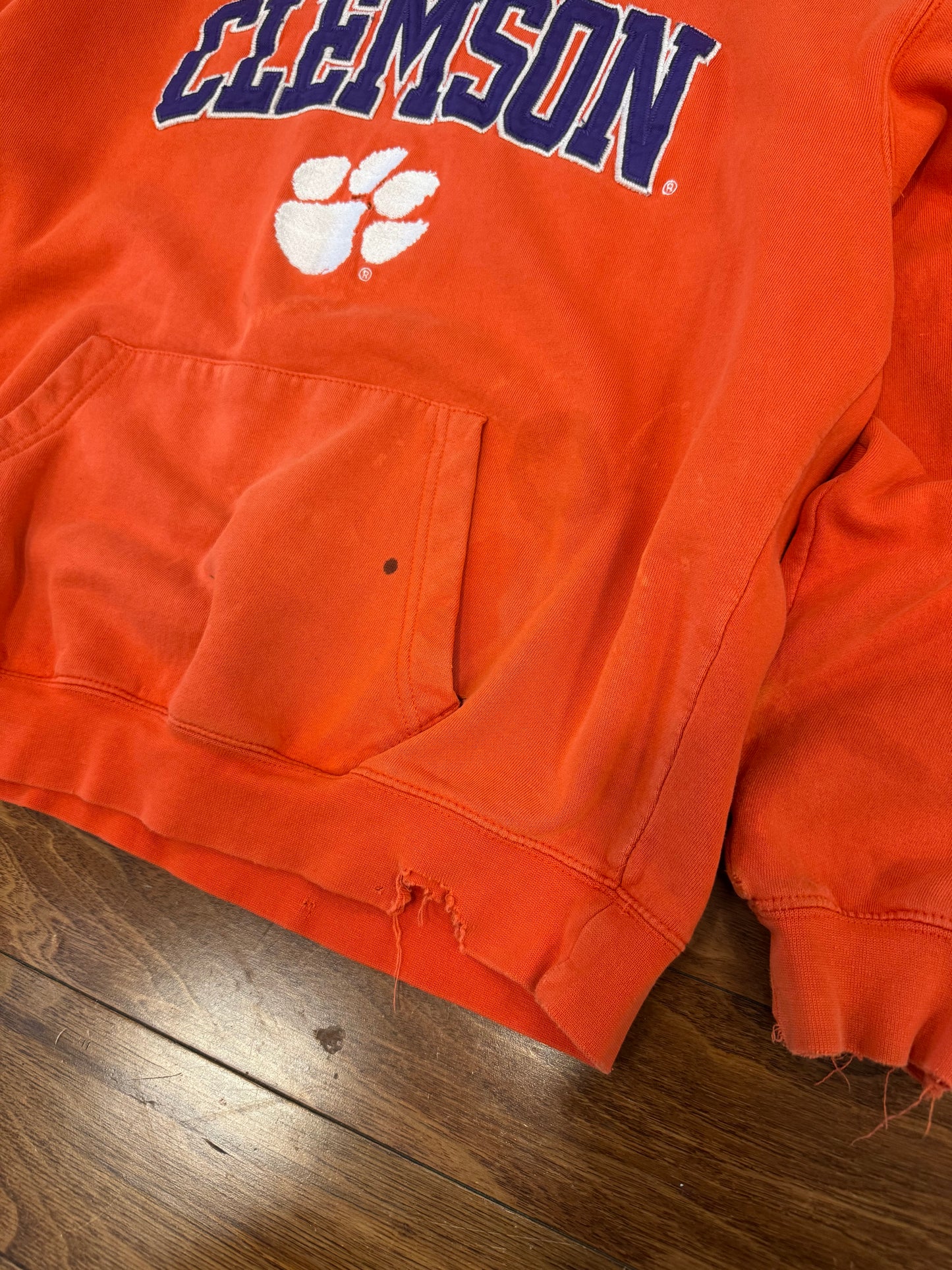 00s Clemson Thrashed Hoodie (L)