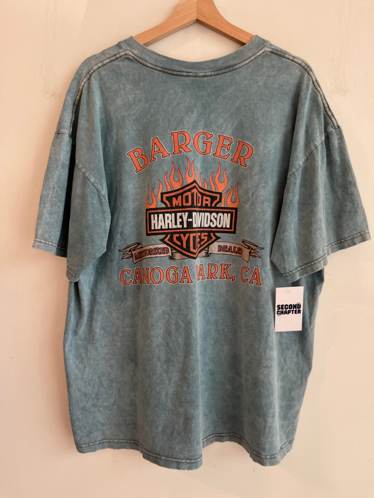 2000 Harley Davidson Canoga Park, CA Teal Faded Tee (XL)