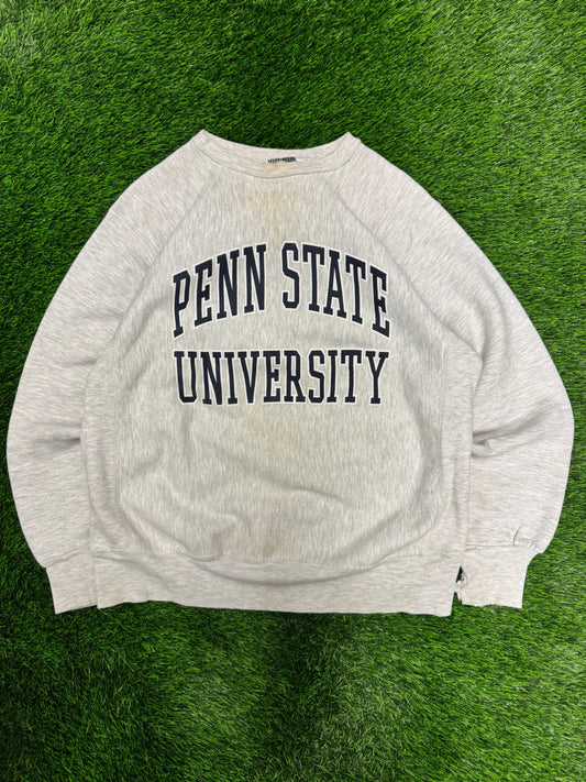 90s Penn State University Nittany Lions Spell Out Reverse Weave Vintage Crewneck (M)