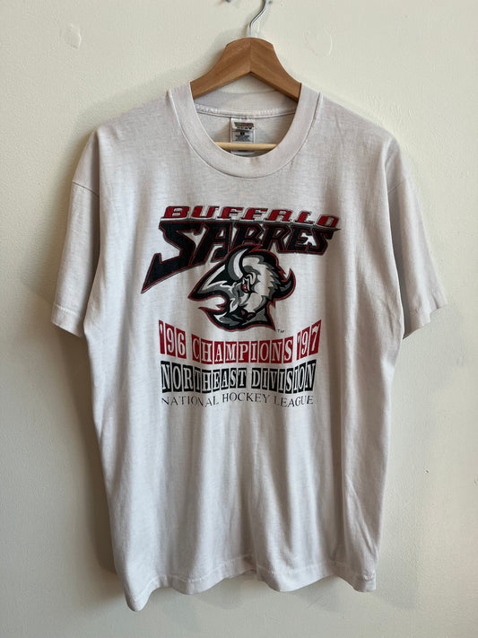 1997 Buffalo Sabres Stanley Cup Champions Hockey Tee (L)