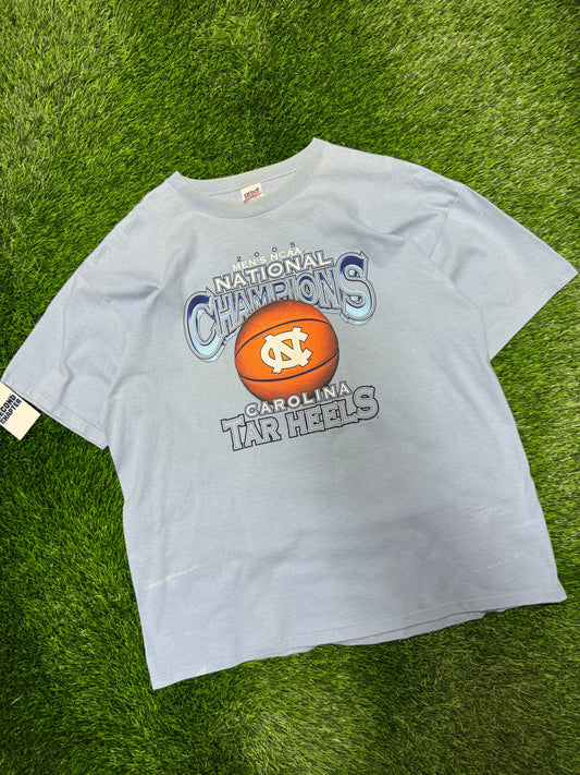 2005 University of North Carolina (UNC) NCAA Champions Stained Tee (XL)