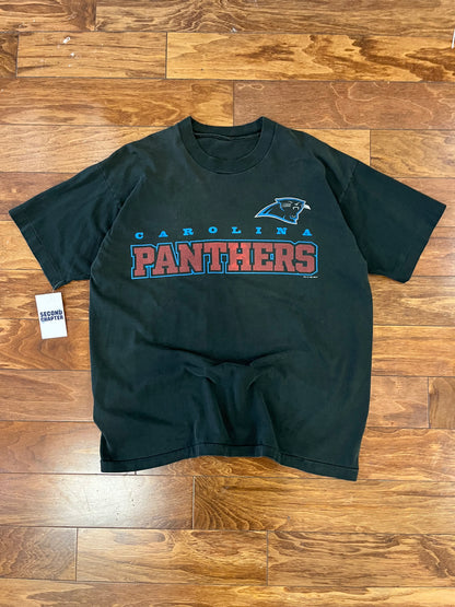 1997 Carolina Panthers Black Spell Out Tee (L)