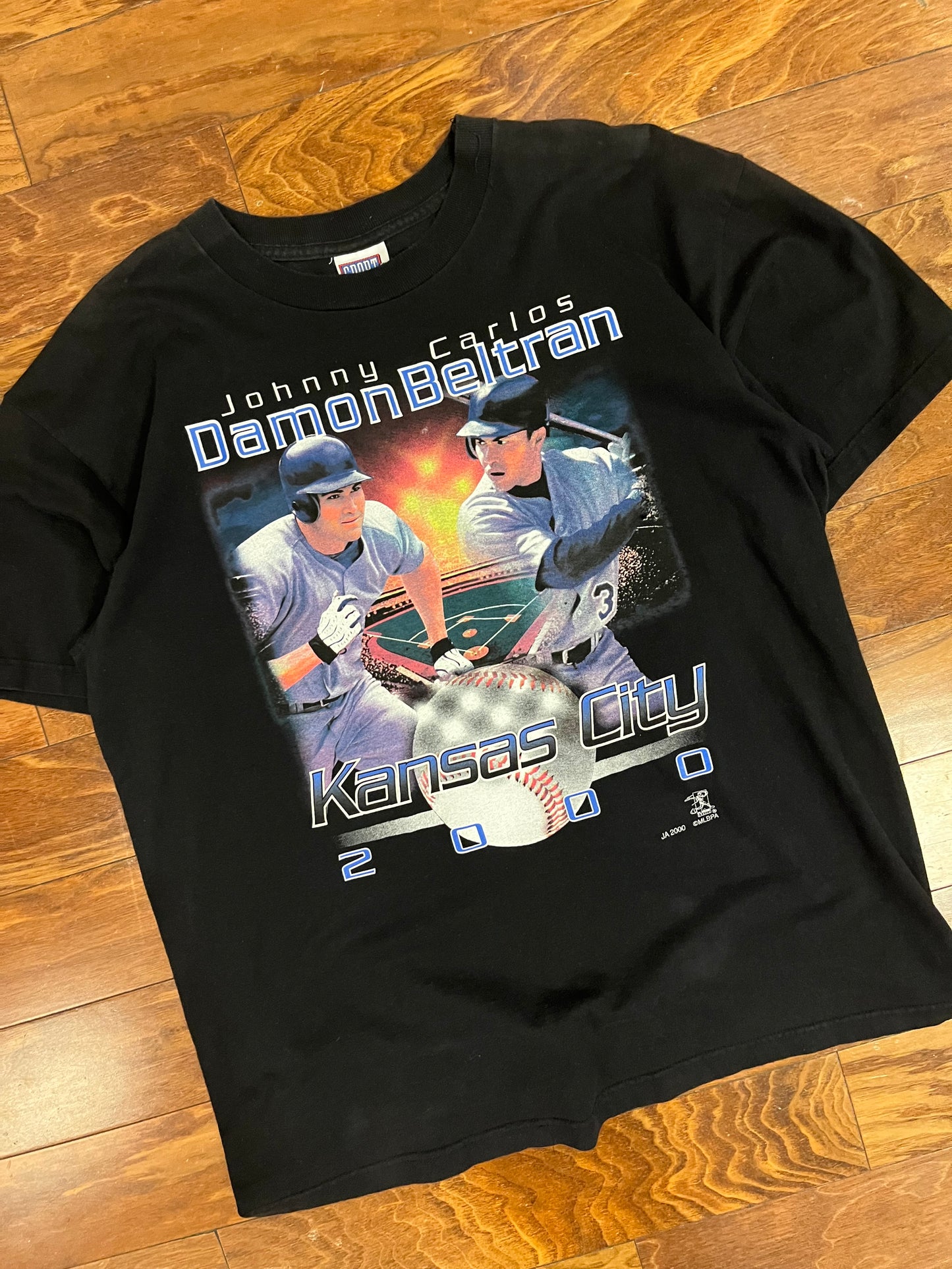 2000 Kansas City Royals Damon Beltran & Johnny Carlos Vintage MLB Tee (XL)