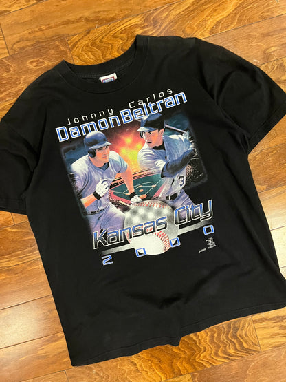 2000 Kansas City Royals Damon Beltran & Johnny Carlos Vintage MLB Tee (XL)