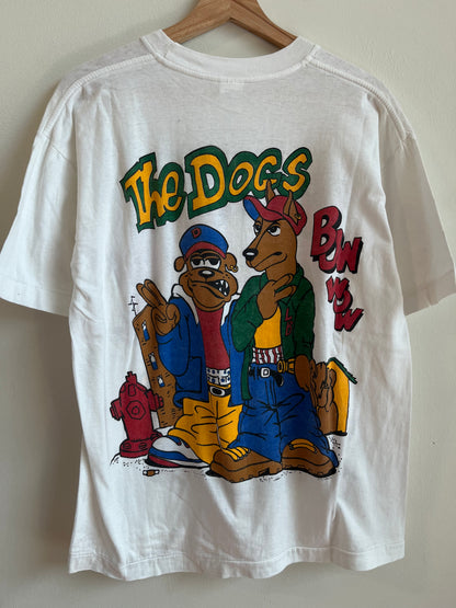 1990s Bow Wow The Dogs Front/Back Graphic Music Tee (M)