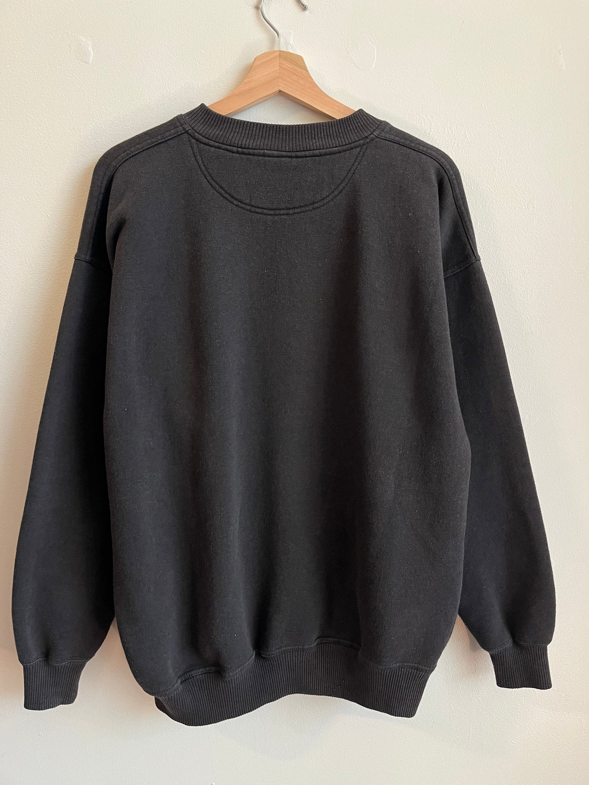 90s Carolina Panthers Football Old Cat Black Crewneck (L)