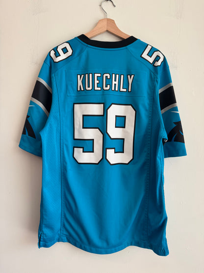 2016 Luke Kuechly Electric Blue Nike Jersey (L)