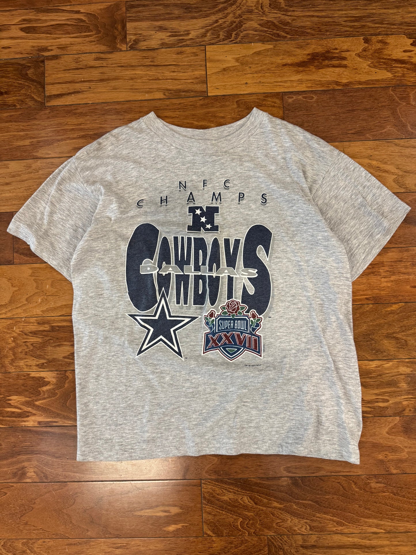 1993 Dallas Cowboys NFC Champs Vintage NFL Tee (L)