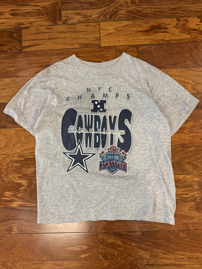 1993 Dallas Cowboys NFC Champs Vintage NFL Tee (L)