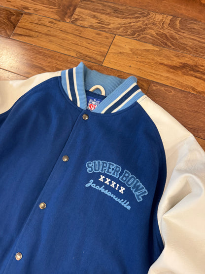2005 Jacksonville Super Bowl Varsity Leather Jacket (XL)