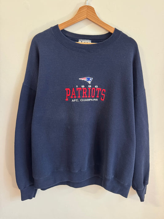 1996 New England Patriots AFC Champions Lee Crewneck (XL)