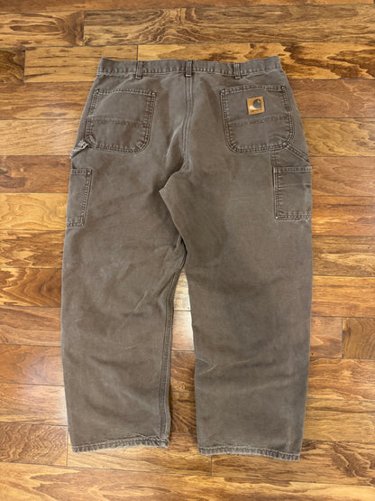 2004 Carhartt Mocha Double Knee Pants (38 x 30)