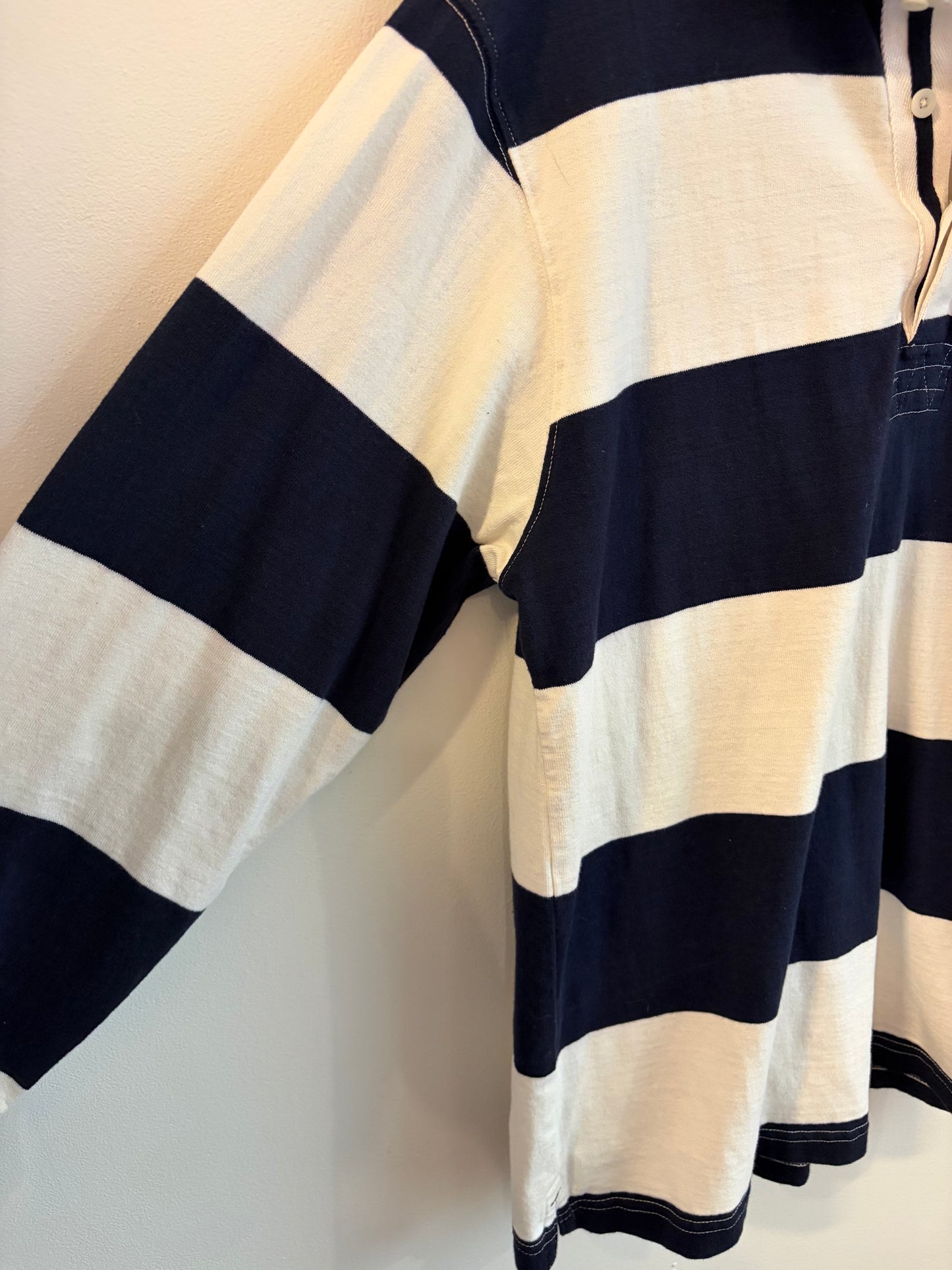00s IZOD Rugby Striped Polo Shirt (L)