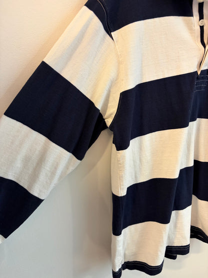 00s IZOD Rugby Striped Polo Shirt (L)