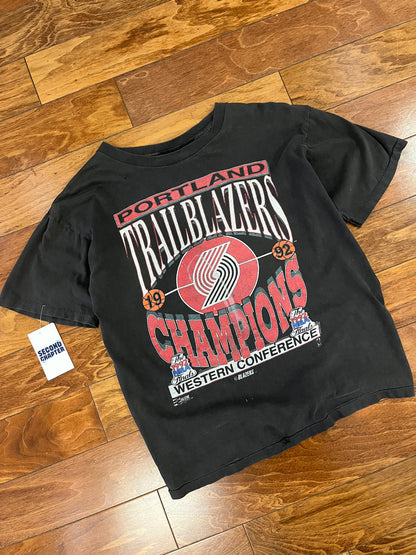 1992 Portland Trailblazers Thrashed Vintage NBA Tee (S)