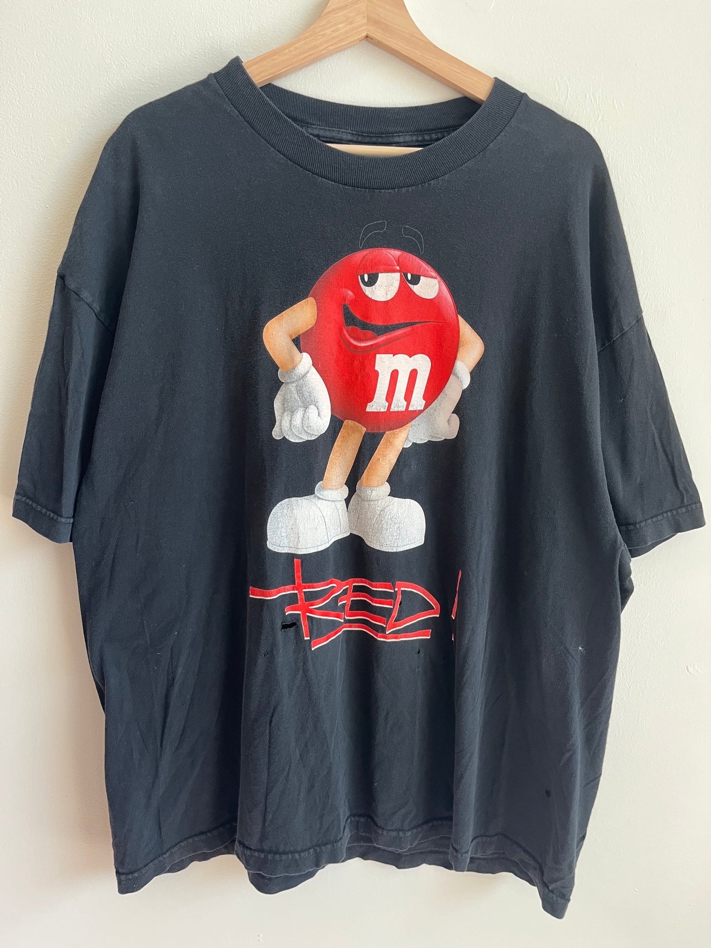 2011 M&M Red Graphic Distressed Tee (XL)