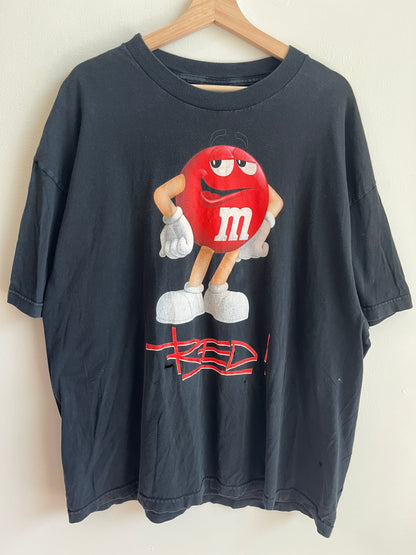 2011 M&M Red Graphic Distressed Tee (XL)