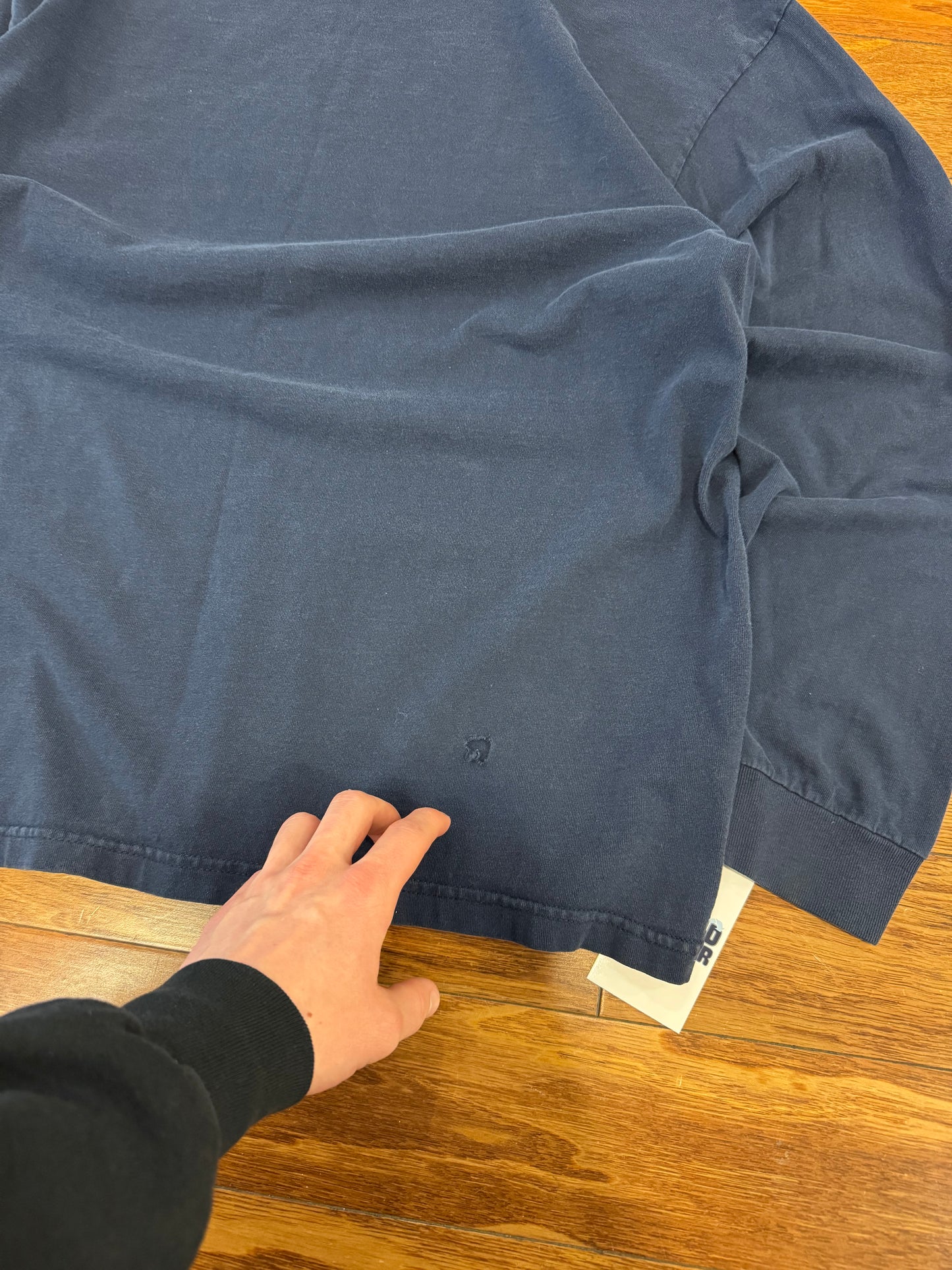90s Nike Double Swoosh Navy Long Sleeve (L)