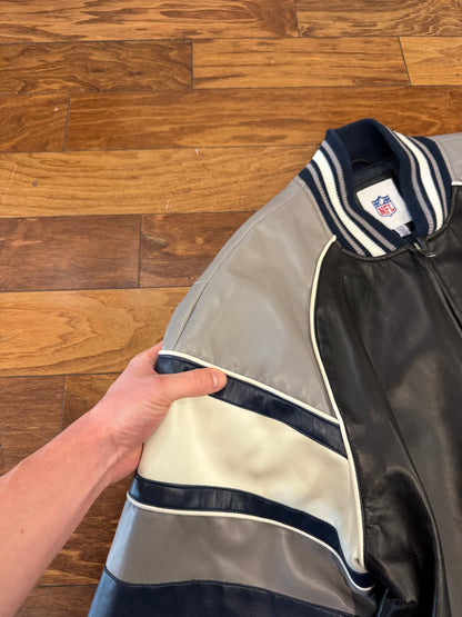 00s Dallas Cowboys Embroidered Leather Jacket (XL)