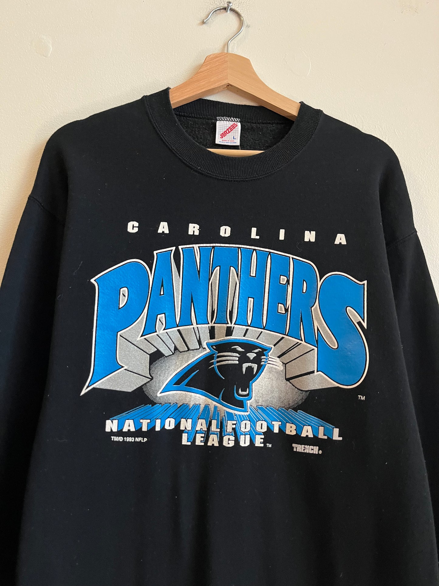 1993 Carolina Panthers Jerzees Trench Crewneck (L)