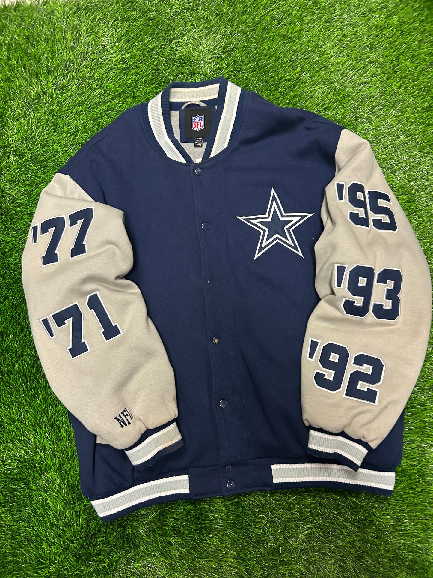 00s Dallas Cowboys NFL Super Bowl Patches Varsity Jacket (XXL)