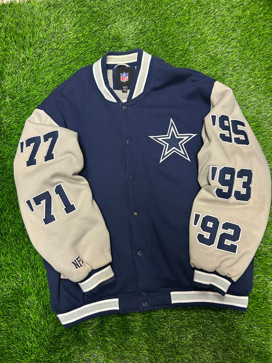 00s Dallas Cowboys NFL Super Bowl Patches Varsity Jacket (XXL)