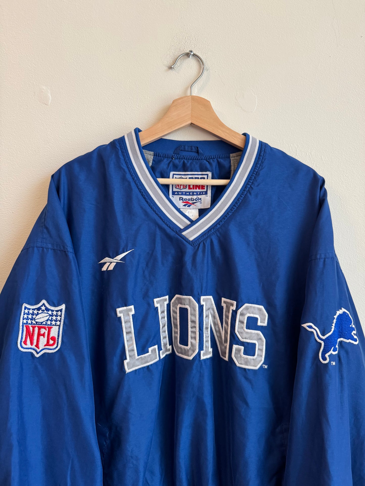 90s Detroit Lions Vintage Reebok Windbreaker (XL)